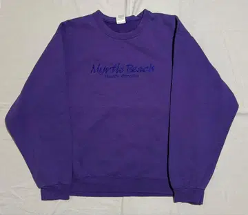 JERZEES 저지 맨투맨 보라색 퍼플 자수 속기모 L