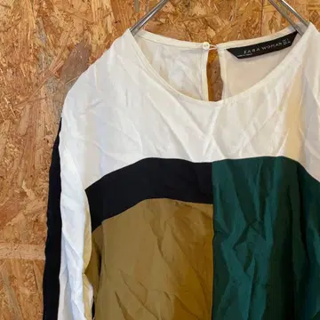 AE9288 ZARA WOMAN 긴팔 상의 브라운 네이비 계열