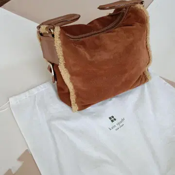 kate spade 브라운 스웨이드 핸드백