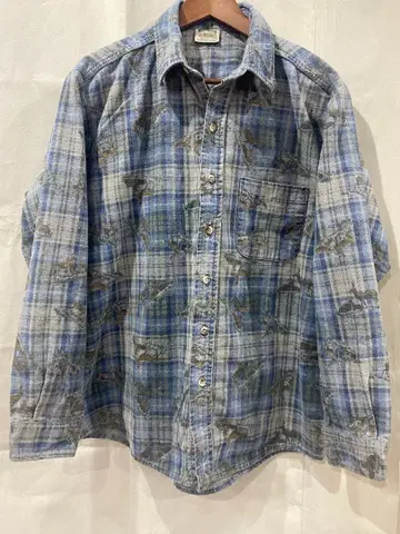 USA L 동물 패턴 플란넬 셔츠 파이브 브라더