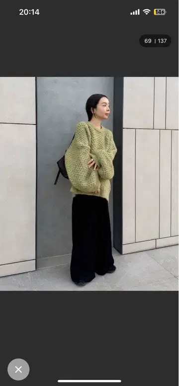 select MOCA by son 오버 사이즈 허니콤 니트