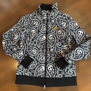 라우드 마우스 스컬 페이즐리 스트레치 본딩 블루종 L