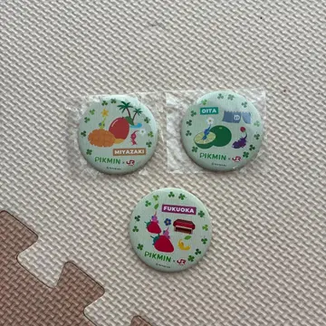 피크민 지역 한정판 핀 배지 3개 세트