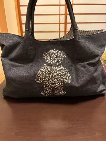 곰 별 패턴 토트백