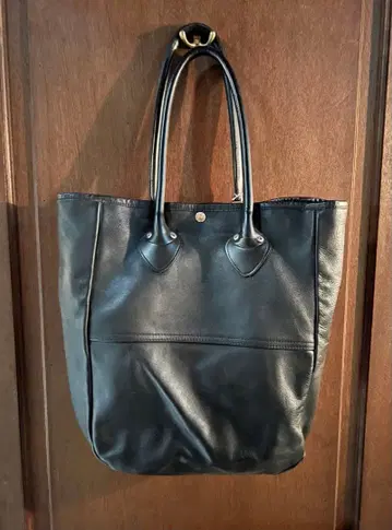 Schott 블랙 가죽 토트백