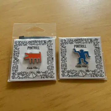 키스 해링 핀 배지 2개 세트