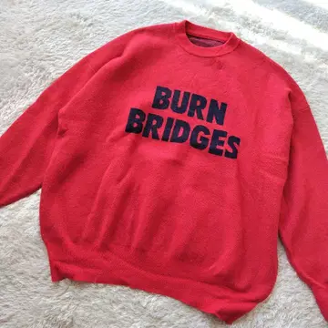 스픽앤스팬 더블 자카드 로고 니트