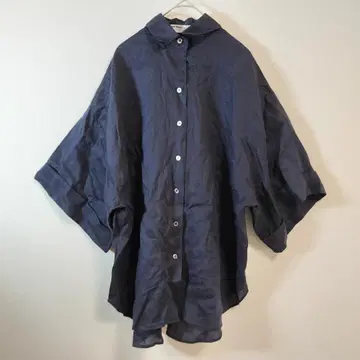 Hello Bonjour 라미 셔츠 M 네이비 오버 사이즈 셔츠
