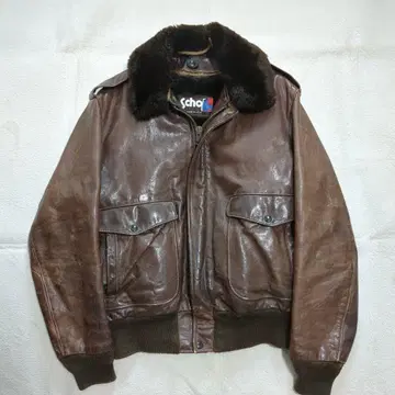 SCHOTT G-1 소가죽 가죽 자켓 보아 라이너 플라이트 자켓