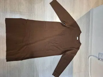 LOWRYS FARM 롱 니트 원피스 브라운 F 사이드 슬릿