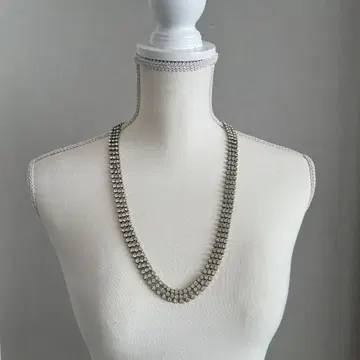 컨디션 최상 롱 큐빅 목걸이 고급 결혼식 파티 액세서리