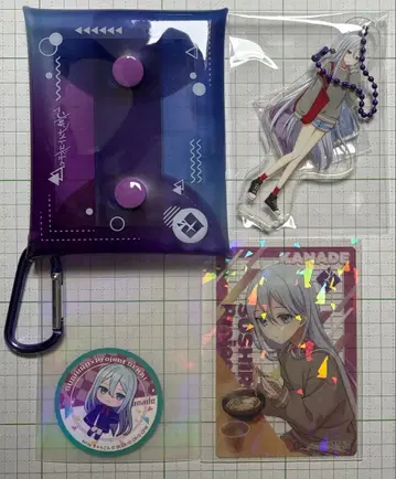 프로세카 요이사키 카나데 스시로 콜라보 3종 세트 멀티 파우치 피크 카드