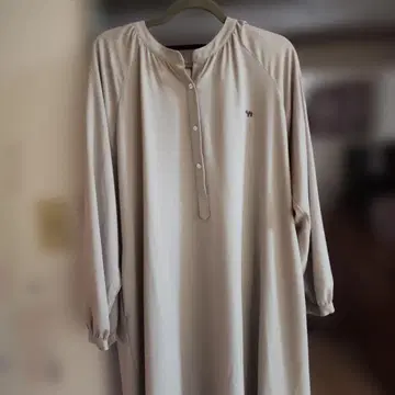 AnneCoquine 자수 밴드 카라 원피스