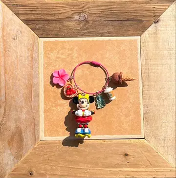 미키 키링 컬러풀 참 포함