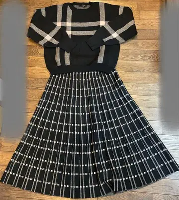 스커트 셋업 니트