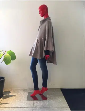 Sov. 더블 스탠다드 나일론 봄버 판초 코트