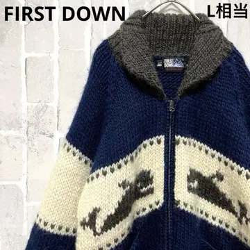 FIRST DOWN 퍼스트다운 코위찬 니트 스웨터 고래 M