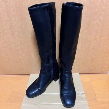 스퀘어토 힐 롱 부츠 / 블랙 / L