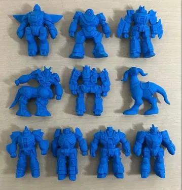 쇼와 레트로 기갑계 가리안 지우개 미니 피규어 10종 당시 물품