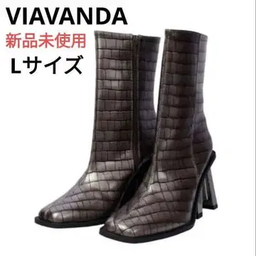 미사용 새상품 VIAVANDA 비아반다 숏부츠 L 브라운