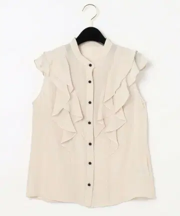 미사용 새상품 그레이스 콘티넨탈 프릴 요크 절개 블라우스 36