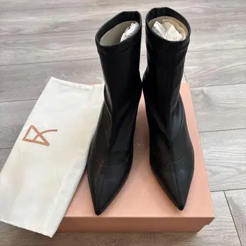 [ 미사용 ] 파비오 루스꼬니 블랙 가죽 부츠 37