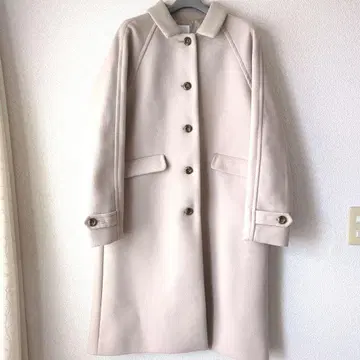 베이지 래글런 슬리브 코트