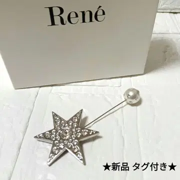 [ 택 포함 새상품 ] Rene 루네 핀 브로치 파베 푸시 핀 박스 포함