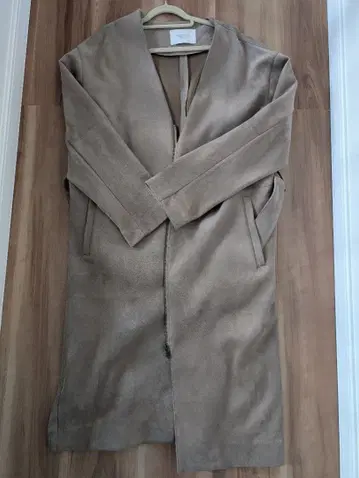 차오패닉 스웨이드조 롱 코트