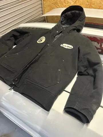 Psycho Wheels 후드 부착 자켓 블랙