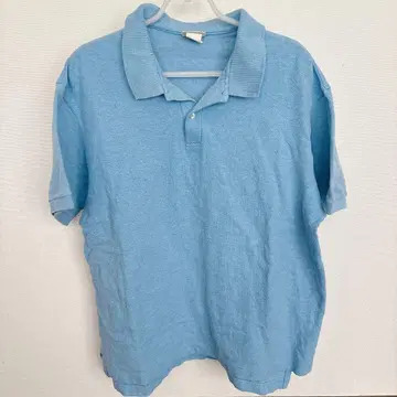 L.L.Bean 엘엘빈 피케 셔츠 스카이블루 코튼 남성용 M-L