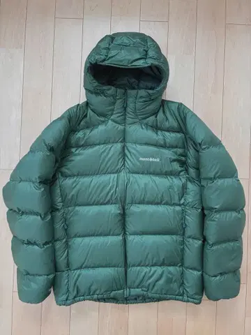 몽벨 라이트 알파인 다운 후드티 XL 다크 그린