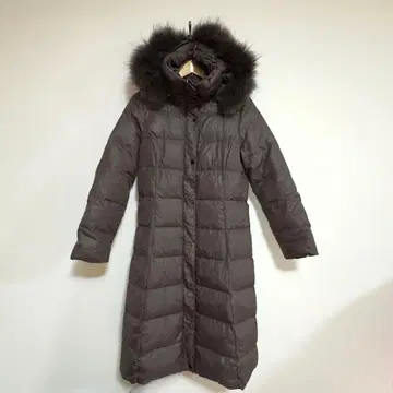 아리아 ARIA 롱 다운 코트 퍼 포함 A라인 브라운 11호 L