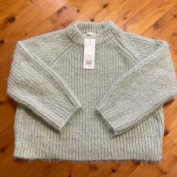 ehka sopo 믹스 샤기 모크넥 니트 아이보리