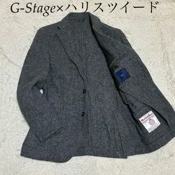 G-Stage 새상품급 해리스 트위드 그레이 테일러드 자켓