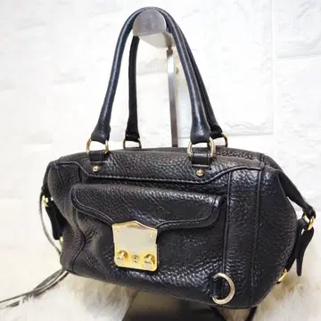 YOSHIE INABA 리키프 핸드백 주름 가죽 블랙 Y2K