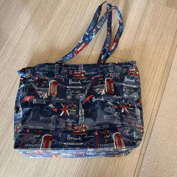 Harrods 토트백 네이비 빅