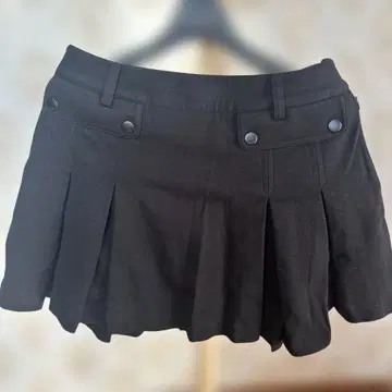 블랙 플리츠 스커트 WAAC