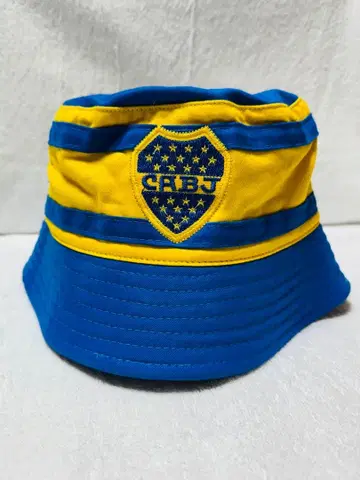 CBJ 로고 버킷햇 파랑과 옐로우 컬러 Boca Juniors 축구