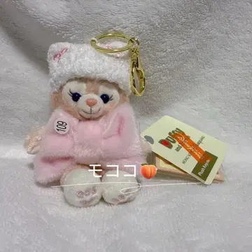 홍콩 디즈니 리나벨 겨울 앉은 봉제 인형 키체인