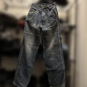 FOX Racing 데미지 가공 와이드 팬츠 폭스 로고 포함