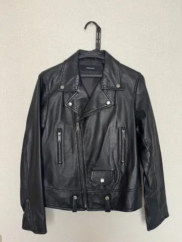 Journal standard 블랙 가죽 라이더 자켓