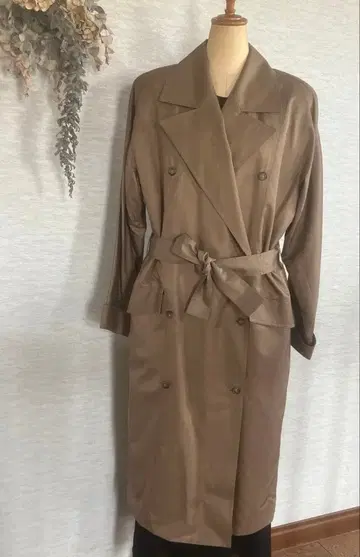 트렌디한 SASKIA CITY 롱 실크 트렌치코트