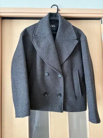 ZARA 그레이 더블 브레스트 자켓 xs