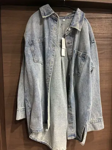coca 라이트 블루 데님 오버 사이즈 자켓