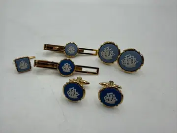 Wedgwood 배 모티브 커프스 링크 타이핀 세트