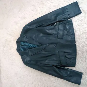 레어 컬러 컨디션 최상 테일러드 자켓 가죽 M~L 상당