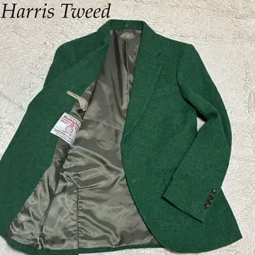 Harris Tweed 새상품급 레어 컬러 그린 녹색 테일러드 자켓