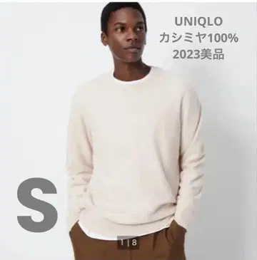 2023 유니클로 캐시미어 크루넥 스웨터 남성용 S