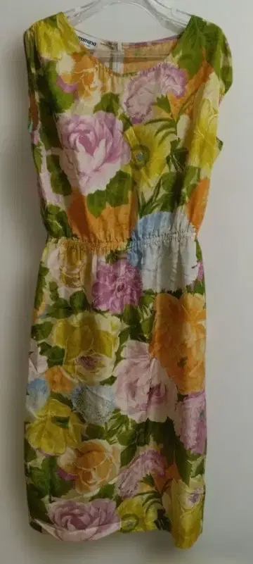 MIMMINA ITALY 이탈리아제 실크 원피스 꽃무늬 M 새상품급